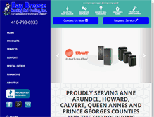 Tablet Screenshot of baybreezehvac.com